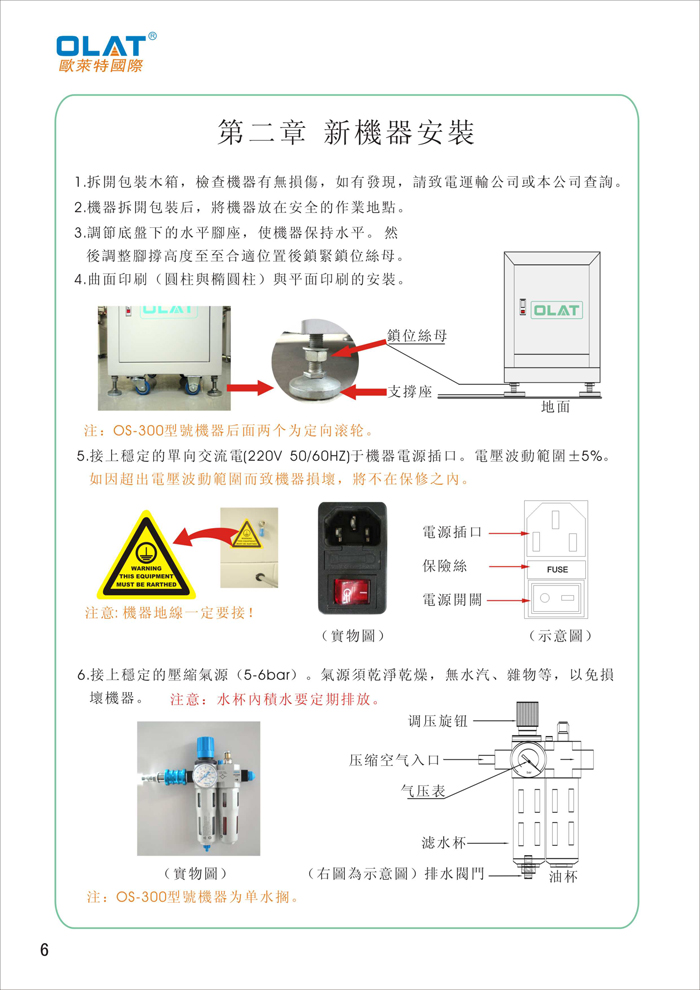 OLAT歐萊特平曲網印機系列操作手冊